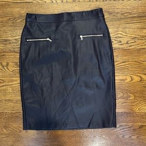 Loft Faux Leather Skirt, Unworn, Size 0.